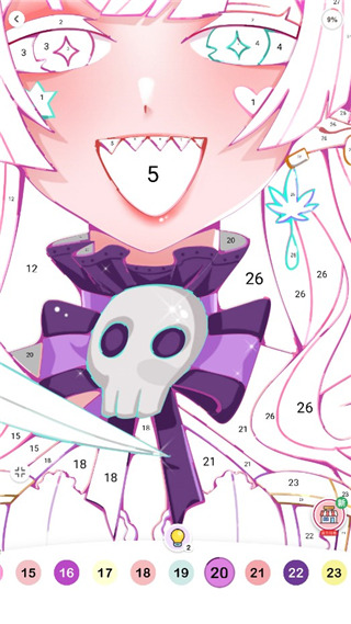 Paint数字填色