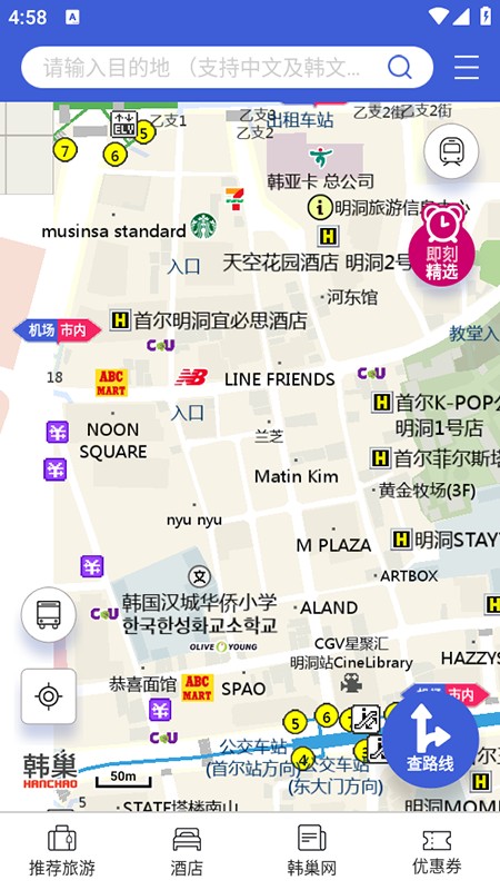 韩巢韩国地图